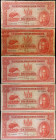 NEW ZEALAND. Lot of (5). The Reserve Bank of New Zealand. 10 Shillings, 1934. P-154. Good to Fine.
Damage/Issues are noticed. One of the notes is lam...