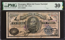 NICARAGUA. Billete del Tesoro Nacional. 1 Peso, 1896. P-24b. PMG Very Fine 30.
Estimate: $1000.00 - 1500.00