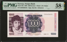 NORWAY. Norges Bank. 1000 Kroner, 1998. P-45b. PMG Choice About Uncirculated 58 EPQ.
Estimate: $100.00 - 200.00