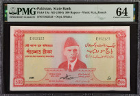 PAKISTAN. State Bank of Pakistan. 500 Rupees, ND (1964). P-19a. PMG Choice Uncirculated 64.
PMG comments "Staple Holes at Issue."
Estimate: $50.00 -...