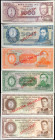 PARAGUAY. Lot of (8). Banco Central del Paraguay. 5, 10, 50, 100, 500 & 1000 Guaranies, Mixed Dates. P-Various. Specimens. About Uncirculated to Uncir...