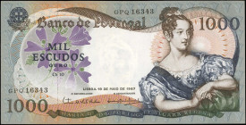 PORTUGAL. Banco de Portugal. 1000 Escudos, 1967. P-172a. About Uncirculated.
Estimate: $60.00 - 80.00
