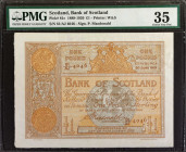 SCOTLAND. Lot of (6). Mixed Banks. 1 & 5 Pounds, 1889-1967. P-81c, 106a, 166cs, 167b, 258c & 272a. PMG Choice Very Fine 35 to Superb Gem Uncirculated ...
