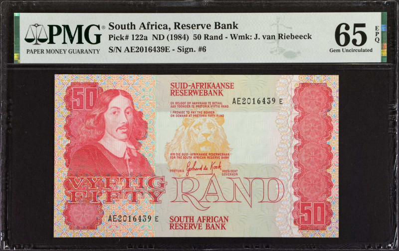 SOUTH AFRICA. Suid-Afrikaanse Reserwebank. 50 Rand, ND (1984). P-122a. PMG Gem U...