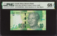 SOUTH AFRICA. Suid-Afrikaanse Reserwebank. 10 Rand, ND (2013). P-138a. PMG Superb Gem Uncirculated 68 EPQ.
Estimate: $30.00 - 50.00