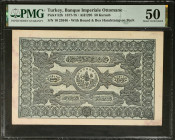 TURKEY. Banque Imperiale Ottomane. 50 Kurush, 1877-78. P-52b. PMG About Uncirculated 50.
PMG comments "Stains". PMG Pop 1/1 Finer.
Estimate: $300.00...