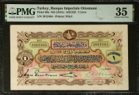 TURKEY. Banque Imperiale Ottomane. 1 Livre, ND (1914). P-68a. PMG Choice Very Fine 35.
PMG Pop 1/1 Finer.
Estimate: $200.00 - 300.00
