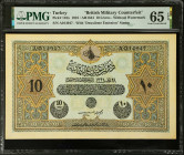 TURKEY. Dette Publique Ottomane. 10 Livres, 1918. P-110x. British Military Counterfeit. PMG Gem Uncirculated 65 EPQ.
Estimate: $200.00 - 300.00