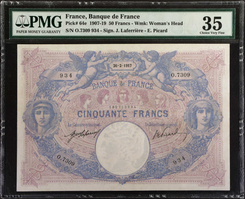 MIXED LOTS. Belgium & France. Lot of (4). Mixed Banks. 50 & 1000 Francs, 1907-96...