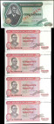 MIXED LOTS. Congo Rep. & Zaire. Lot of (5). Mixed Banks. Mixed Denominations, 1971-80. P-14s & 17b. About Uncirculated.
Estimate: $100.00 - 200.00