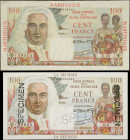MIXED LOTS. Martinique & Reunion. Lot of (2). Mixed Banks. 100 Francs, ND (1947-49). P-31 & 45s. Very Fine & About Uncirculated.
Estimate: $200.00 - ...