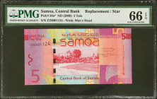 MIXED LOTS. Lot of (5). Samoa & Tonga. Mixed Banks. Mixed Denominations, ND (2008). P-Various. Replacements. PMG Gem Uncirculated 65 & Gem Uncirculate...