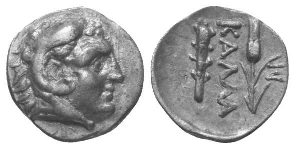Moesia Inferior. Kallatis.

 Diobol (Silber). 3. - 2. Jhdt. v. Chr.
Vs: Kopf ...
