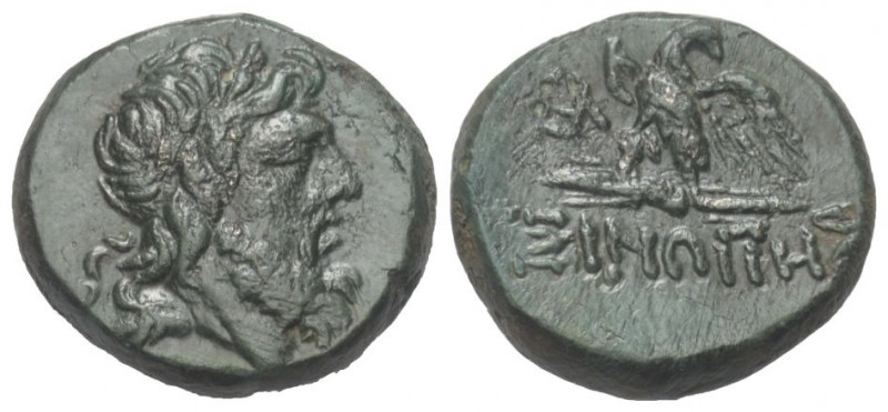 Paphlagonien. Sinope.

 Bronze. Ca. 85 - 65 v. Chr.
Vs: Kopf des Zeus mit Lor...