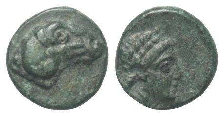 Troas. Kebren.

 Bronze. Ca. 387 - 310 v. Chr.
Vs: Widderkopf rechts.
Rs: Ko...