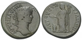 Thrakien. Augusta Traiana. Elagabalus (218 - 222 n. Chr.).

 Bronze.
Vs: Büste mit Lorbeerkranz rechts.
Rs: Hera mit Szepter nach links stehend un...