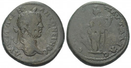 Thrakien. Pautalia. Caracalla (197 - 217 n. Chr.).

 Bronze.
Vs: Büste mit Lorbeerkranz rechts.
Rs: Tyche mit Ruder und Füllhorn nach links stehen...