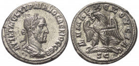 Seleukis und Pierien. Antiochia am Orontes. Traianus Decius (249 - 251 n. Chr.).

 Tetradrachme (Billon).
Vs: Büste in Rückansicht mit Lorbeerkranz...