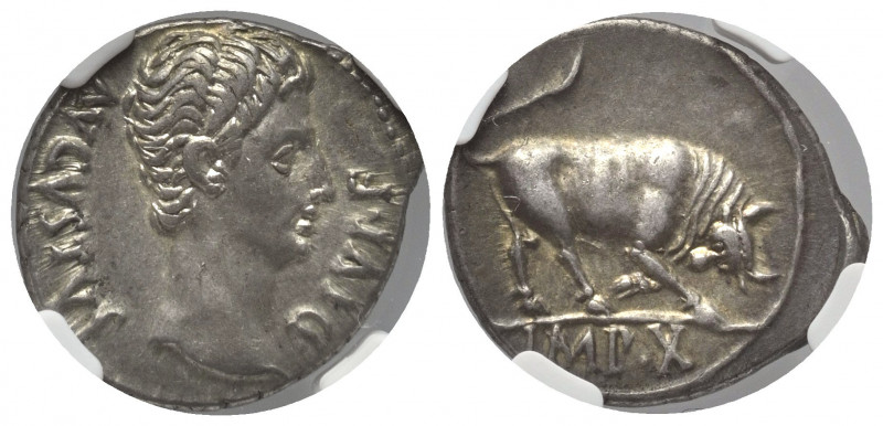 Augustus (31 v. - 14 n. Chr.).

 Denar (Silber). 15 - 13 v. Chr. Lugdunum.
NG...