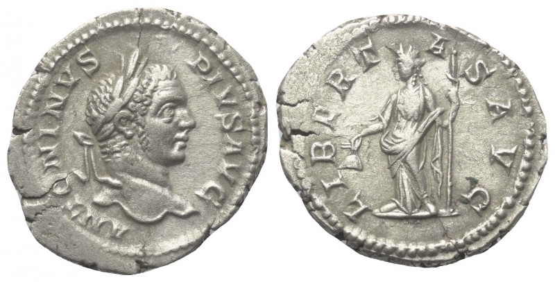 Caracalla (197 - 217 n. Chr.).

 Denar (Silber). 209 n. Chr. Rom.
Vs: ANTONIN...