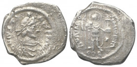 Iustinianus I. (527 - 565 n. Chr.).

 Leichte Miliarense (Silber). Constantinopolis.
Vs: DN IVSTINI - ANVS PP AVC. Büste mit Federhelm nach rechts,...