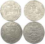 Niederlande. Vereinigte Provinzen. Deventer.

 Gulden zu 28 Stüber (Silber). 1621 bzw. ohne Jahr.
Lot (2 Stück):
Vs: Bekröntes Wappen über Wertzah...