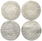 Polen. Litauen. Sigismund I. Stary (1506 - 1544).

 Halbgroschen (Silber). 1509.
Lot (2 Stück):
Vs: Reiter mit erhobenem Schwert.
Rs: Adler.

1...