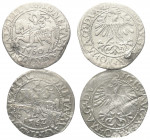Polen. Litauen. Sigismund II. August (1545 - 1572).

 Halbgroschen (Silber). 1560 und 1562. Vilnius (Wilno).
Lot (2 Stück):
Vs: Reiter mit erhoben...