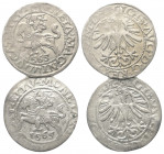 Polen. Litauen. Sigismund II. August (1545 - 1572).

 Halbgroschen (Silber). 1565. Vilnius (Wilno).
Lot (2 Stück):
Vs: Reiter mit erhobenem Schwer...