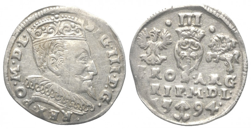 Polen. Litauen. Sigismund III. (1587 - 1632).

 Dreigröscher (Silber). 1594. W...