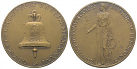 Deutschland.

 Medaille (Bronze). 1936.
Geprägt im Bayerischen Hauptmünzamt. Auf die Olympischen Spiele 1936 zur Ehre des Vaterlandes, zum Ruhm des...