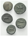 Griechische Münzen - Lots.


Unter anderem: Odessos (Thrakien) / Alexander III. (Königreich Makedonien).

Lot (5 Stück): Bronze, 4. - 2. Jhdt. v....
