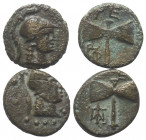 Griechische Münzen - Lots.


Tenedos (Inseln vor Troas).

Lot (2 Stück): Bronze, 2. Jhdt. v. Chr.

Sehr schön.

Verkauft wie besehen, keine R...
