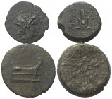Griechische Münzen - Lots.


Königreich der Seleukiden.

Lot (2 Stück): Bronze; 3. - 2. Jhdt. v. Chr.

Sehr schön.

Verkauft wie besehen, kei...