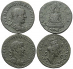 Provinzialrömische Münzen - Lots.


Zeugma (Kommagene) / Antiochia (Seleukis und Pierien).

Lot (2 Stück): Bronze; 3. Jhdt. n. Chr.

Sehr schön...
