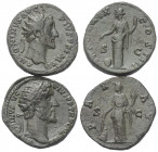 Römische Münzen - Lots. Kaiserzeit.


Lot (2 Stück): Antoninus Pius Dupondii. Sehr schön.