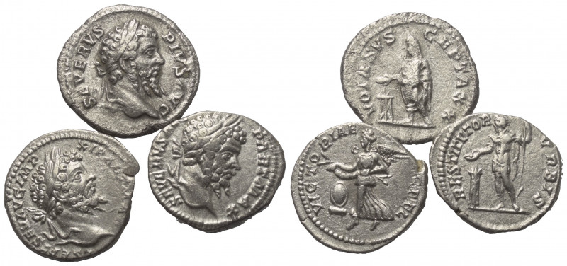 Römische Münzen - Lots. Kaiserzeit.


Lot (3 Stück, Silber): Septimius Severu...