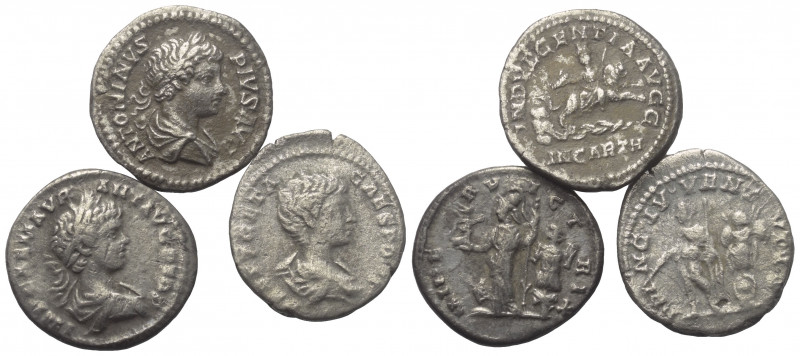 Römische Münzen - Lots. Kaiserzeit.


Lot (3 Stück, Silber): Caracalla Denare...