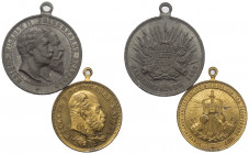 Deutschland - Lots.


Kaiserreich. Wilhelm II.

Lot (2 Stück, Zink/vergoldete Bronze): Medaillen 1897.

Vorzüglich.
 

Verkauft wie besehen,...