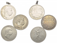 Österreich - Lots.


Kaisertum Österreich (1804 - 1918).
Franz Joseph I. (1848 - 1916).

Lot (3 Stück, Silber): 5 Kronen 1900, 1908 und 1909.
...
