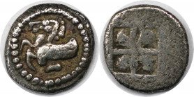 Hemiobol 500 - 480 v. Chr 
Griechische Münzen, MACEDONIA. THERMAI. Hemiobol ca. 500-480 v. Chr. Vs.: Pegasus - Vorderteil nach links. Silber. 0,3966 ...