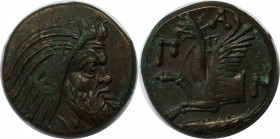 AE 314 - 310 v. Chr 
Griechische Münzen, BOSPORUS. Pantikapaion. AE 314-310 v. Chr. (7,03 g. 20 mm) Vs.: Kopf Pan (Satyr) rechts. Rs.: ПАN, Vordertei...