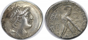 AR Tetradrachme 138 - 129 v. Chr 
Griechische Münzen, SELEUCIA. SELEUKIDISCHES KÖNIGREICH, Antiochos VII. Euergetes, 138-129 v. Chr. AR Tetradrachme....