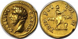 AV Aureus 137 n. Chr 
Römische Münzen, MÜNZEN DER RÖMISCHEN KAISERZEIT. Hadrianus, 117-138 n. Chr. - für Aelius. AV Aureus 137 n. Chr. (7,11 g) Vs.: ...