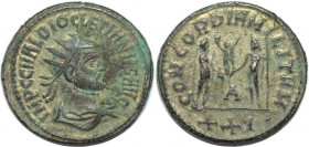 Antoninianus 284 - 305 n. Chr 
Römische Münzen, MÜNZEN DER RÖMISCHEN KAISERZEIT. Diocletianus 284-305 n. Chr. Antoninianus (4.14 g. 22 mm). Vs.: Kopf...