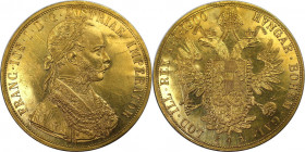 4 Dukaten 1900 
RDR – Habsburg – Österreich, KAISERREICH ÖSTERREICH. Franz Joseph I. (1848-1916). 4 Dukaten 1900, Wien. Gold. 13,96 g. Jaeger 345, Fr...