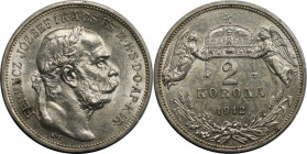 2 Korona 1912 KB
RDR – Habsburg – Österreich, KAISERREICH ÖSTERREICH. Österreich-Ungarn. Franz Joseph I. 2 Korona 1912 KB. 10,0 g. 0.835 Silber. 0.27...