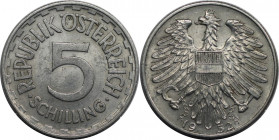 5 Schilling 1952 
RDR – Habsburg – Österreich, REPUBLIK ÖSTERREICH. 5 Schilling 1952. Aluminium. KM 2879. Fast Stempelglanz