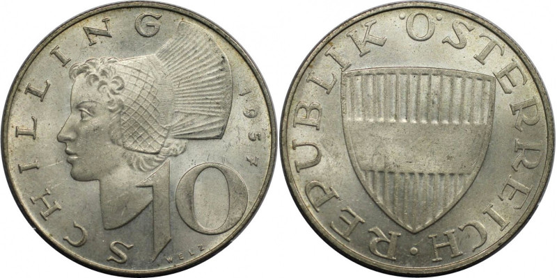 10 Schilling 1957 
RDR – Habsburg – Österreich, REPUBLIK ÖSTERREICH. 10 Schilli...