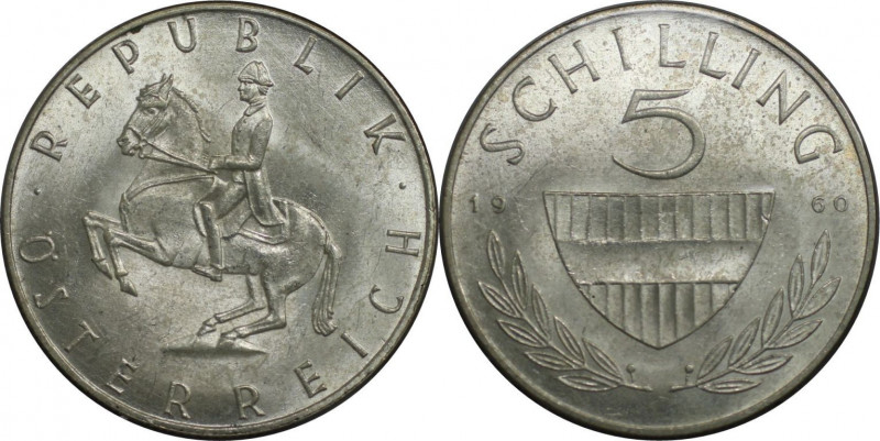 5 Schilling 1960 
RDR – Habsburg – Österreich, REPUBLIK ÖSTERREICH. 5 Schilling...